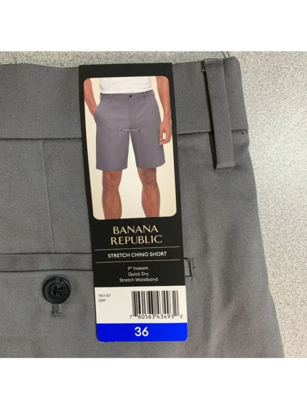 NWT Banana Republic Men's 36 Stretch Chino Shorts 9